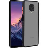 Fibaks Xiaomi Redmi Note 9 Pro Kılıf Kamera Korumalı Mat Renkli Buzlu Hux Silikon Siyah
