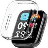 Fibaks Xiaomi Redmi Watch 3 Active Uyumlu Kasa ve Ekran Koruyucu 360 Tam Koruma Silikon Kılıf - RM3 Active - Şeffaf