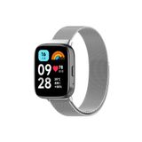 Fibaks Xiaomi Redmi Watch 3 Active Uyumlu Metal Hasır Örgü Mıknatıslı Ayarlanabilir Paslanmaz Kordon Kayış