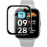 Fibaks Xiaomi Redmi Watch 3 Active Uyumlu Tam Kaplayan Kavisli Siyah Çerçeveli Pet Saat Ekran Koruyucu - RM 3 Active