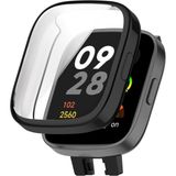 Fibaks Xiaomi Redmi Watch 3 Kılıf Kasa ve Ekran Koruyucu 360 Tam Koruma Kapak - Siyah - RM Watch 3
