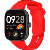 Fibaks Xiaomi Redmi Watch 4 Uyumlu Akıllı Saat Bileklik Kordonu Yumuşak Silikon Kayış - Kırmızı - RM Watch 4