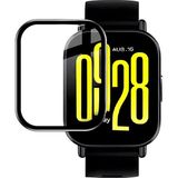 Fibaks Xiaomi Redmi Watch 5 Active Uyumlu Tam Kaplayan Kavisli Siyah Çerçeveli Pet Saat Ekran Koruyucu - Redmi 5 Active