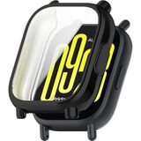 Fibaks Xiaomi Redmi Watch 5 Lite Uyumlu Kasa ve Ekran Koruyucu 360 Tam Koruma Silikon Kılıf Kapak - Redmi 5 Lite - Siyah