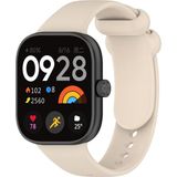 Fibaks Xiaomi Smart Band 8 Pro - Mi Band 8 Pro Uyumlu Akıllı Saat Bileklik Kordonu Yumuşak Silikon Kayış - Krem - SmartBnd8Pro