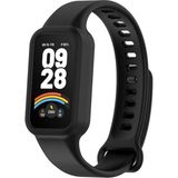 Fibaks Xiaomi Smart Band 9 Active Uyumlu Yüksek Kalite Silikon Kordon Kayış Akıllı Saat Kordon Bileklik - Siyah
