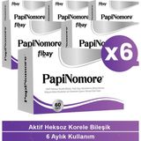 Fibay 6 Kutu Papinomore 60 Kapsül (Aktive Heksoz Korele Bileşik, Ganoderma, Yeşil Çay Ekstresi Içeren Multivitamin ve Mineral Kompleksi)