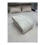 FİBELLA HOME COLLECTİON İpek Kadife Kapitoneli Yatak Örtüsü Takımı - 2'li Yastık Kılıfı - Bej