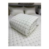 FİBELLA HOME COLLECTİON Takımı - Pike Takımı - Beyaz Tek Kişilik Kapitoneli Yatak Örtüsü