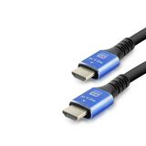 Fiber Optik Hdmi 2.1 Kablo 8K Uhd 60 Hz Od 8.0 Mm 1.5 M - Siyah Mavi Hdx2044