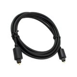 Fiber Optik Ses Kablosu Siyah, Ses Çubuğu, Stereo Sistem, Ev Sineması, Konsol Bağlamak İçin Ses Kablosu, - 2 Metre