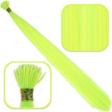 Fiber Sentetik Boncuk Kaynaklık Renkli Saç - Neon Sarı - 100 Adet