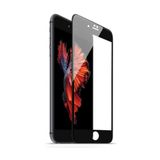 FiberAksesuar Apple Iphone 6s 9d Tam Kaplayan Koruma Full Kapatan Kavisli Kırılmaz Cam Ekran Koruyucu Siyah
