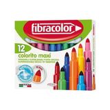 Fibracolor Colorito Maxi Jumbo Keçeli Kalem 12 Renk Yıkanabilir 6 mm Kalınlıkta