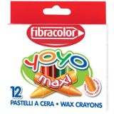 Fibracolor Yoyo Maxi Mumlu Pastel Boya 12 Renk