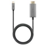 Fibratough 2M 4K 60 Hz Type-C To Hdmı Kablo - Gri