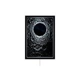 FiBRİKA STORE Fibrika Store Lunar Eclipse Modern Işıklı Duvar Tablosu - Mat Siyah Çerçeve