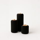 Fibrika Store Modern Siyah 3’lü Mumluk Seti
