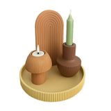 Fibrika Store Modern Tasarımlı Dekoratif Mumluk Seti