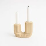 Fibrika Store Modern U Formlu Çiftli Dekoratif Mumluk