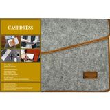 Fibril Casedress Antrasit Gri Keçe Laptop Ve Evrak Çantası 27x40 cm 15.6 inch Fonksiyonel Kullanım