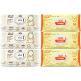 Fibril Islak Havlu Bebek Mendil 90 Yaprak Zeytinyağlı & Bebek (Karma 6 Lı Set) 540 Yaprak