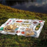 Fibril Outdress Suya Dayanıklı Çok Amaçlı Piknik Örtüsü 150 x 150 cm Piknik Desen