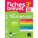 Fiches brevet - Le tout-en-un Brevet 2026 (toutes les matières): français, maths, histoire-géo EMC, SVT, physique-chimie, technologie, épreuve orale