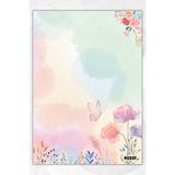 Ficksy A5 Çiçek Bloknot Çizgisiz Defter - 50 Yaprak - Memopad - Notepad - Not Defteri - Not Kağıdı