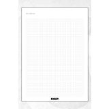 Ficksy A5 Kareli Bloknot Defter - 50 Yaprak - Memopad - Notepad - Not Defteri - Not Kağıdı