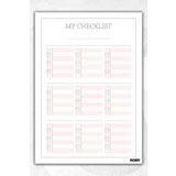 Ficksy Checklist - Kontrol Listesi - A4 - Rutin Görev Takip Listesi - Günlük Haftalık Planlayıcı -planner
