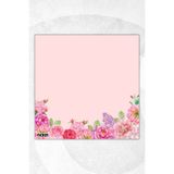 Ficksy Çiçek Bloknot - 9*9 cm Ebat- 50 Yaprak - Notepad - Memopad - Çizgisiz Not Kağıdı- To Do List