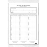Ficksy Satranç Notasyon Kağıdı - A4 Ebat - 30 Yaprak - Chess Notation Sheet - Chess Score