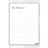 Ficksy Zamansız Çok Amaçlı Günlük Haftalık Aylık Planlayıcı - A5 Ebat Yapılacaklar - 50 Yaprak - Planner