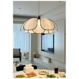 Fico Home Modern İskandinav Blume Çiçek Sarkıt Avize Açık Krem Boheme Salon Oturma Odası Mutfak Avizesi
