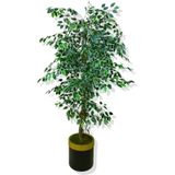 Ficus 160 Cm Yapay Ağaç 30x25 Gold Kemerli Saksı