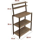 Fida Furniture Atlantik Çam Mutfak Bankosu Kahve Köşesi ve Çok Amaçlı Ahşap Raf Ünitesi
