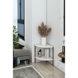 Fida Minimalist Atlantik Çam 2 Katlı Dekoratif Raf - Çok Amaçlı Üçgen Sehpa