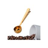 Fidan Merkezi BUFFER® Mandallı Kahve Ölçü Kaşığı Gold Çok Fonksiyonlu Paslanmaz Çelik Kaşık