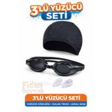 Fidan oyuncak 3’lü Yüzücü Seti – Uv Korumalı Su Geçirmez Gözlük, Kulak Tıkacı ve Likralı Bone