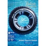 Fidan oyuncak 91 cm Şişme Havuz Deniz Simidi 10+ Yaş Şambrel Desenli