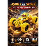 Fidan oyuncak Çek Bırak Işıklı Sesli 4x4 Takla Atan Akrobatik Araba – 20 cm