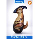 Fidan oyuncak Dinozor Desenli Şişme Hacı Yatmaz Oyuncak 112 cm – Su ile Doldurulabilir, Devrilmez Eğlence (3+ Yaş)