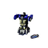 Fidan oyuncak Transformers Robot Çek Bırak Kendiliğinden Robota Dönüşen Bugatti Araba Mavi
