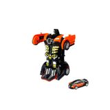 Fidan oyuncak Transformers Robot Çek Bırak Kendiliğinden Robota Dönüşen Bugatti Araba Turuncu