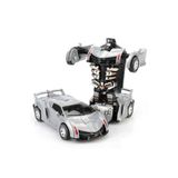Fidan oyuncak Transformers Robot Çek Bırak Kendiliğinden Robota Dönüşen Lamborghini Araba Gri