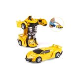 Fidan oyuncak Transformers Robot Çek Bırak Kendiliğinden Robota Dönüşen Lamborghini Araba Sarı