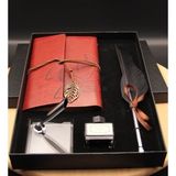 Fidan Retro Vintage Divit Tüylü Dolma Kalem Defter Seti Ikili Set