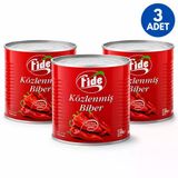 Fide Közlenmiş Biber 2,5 Kg 3 Adet A/9 Konserve Köz Biber Profesyonel Mutfak Boy
