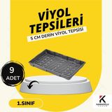 Fide Viyol Tepsisi Viyol Altlığı Fidelik Altlığı Derin 5 cm Viyol Tepsisi - 9 Adet